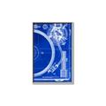 Picture of Blue Print Vinyl I _GroupedProduct_Rectangle_Portrait_Photography _GroupedProduct_Rectangle_Portrait_Canvas_Framed_