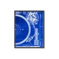 Picture of Blue Print Vinyl I _GroupedProduct_Rectangle_Portrait_Photography _GroupedProduct_Rectangle_Portrait_Canvas_Framed_