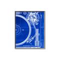 Picture of Blue Print Vinyl I _GroupedProduct_Rectangle_Portrait_Photography _GroupedProduct_Rectangle_Portrait_Canvas_Framed_