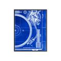 Picture of Blue Print Vinyl I _GroupedProduct_Rectangle_Portrait_Photography _GroupedProduct_Rectangle_Portrait_Canvas_Framed_
