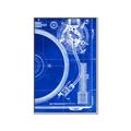 Picture of Blue Print Vinyl I _GroupedProduct_Rectangle_Portrait_Photography _GroupedProduct_Rectangle_Portrait_Canvas_Framed_