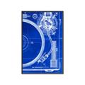 Picture of Blue Print Vinyl I _GroupedProduct_Rectangle_Portrait_Photography _GroupedProduct_Rectangle_Portrait_Canvas_Framed_