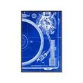 Picture of Blue Print Vinyl I _GroupedProduct_Rectangle_Portrait_Photography _GroupedProduct_Rectangle_Portrait_Canvas_Framed_