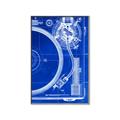 Picture of Blue Print Vinyl I _GroupedProduct_Rectangle_Portrait_Photography _GroupedProduct_Rectangle_Portrait_Canvas_Framed_