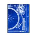 Picture of Blue Print Vinyl I _GroupedProduct_Rectangle_Portrait_Photography _GroupedProduct_Rectangle_Portrait_Canvas_Framed_