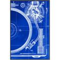 Picture of Blue Print Vinyl I _GroupedProduct_Rectangle_Portrait_Photography _GroupedProduct_Rectangle_Portrait_Canvas_Framed_