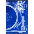 Picture of Blue Print Vinyl I _GroupedProduct_Rectangle_Portrait_Photography _GroupedProduct_Rectangle_Portrait_Canvas_Framed_