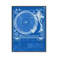 Picture of Blue Print Vinyl II _GroupedProduct_Rectangle_Portrait_Photography _GroupedProduct_Rectangle_Portrait_Canvas_Framed_