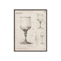 Picture of Sketch of a Wine Glass _GroupedProduct_Rectangle_Portrait_Canvas_Framed_