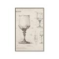 Picture of Sketch of a Wine Glass _GroupedProduct_Rectangle_Portrait_Canvas_Framed_
