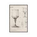Picture of Sketch of a Wine Glass _GroupedProduct_Rectangle_Portrait_Canvas_Framed_