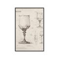 Picture of Sketch of a Wine Glass _GroupedProduct_Rectangle_Portrait_Canvas_Framed_