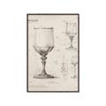 Picture of Sketch of a Wine Glass _GroupedProduct_Rectangle_Portrait_Canvas_Framed_