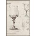Picture of Sketch of a Wine Glass _GroupedProduct_Rectangle_Portrait_Canvas_Framed_