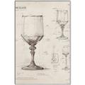 Picture of Sketch of a Wine Glass _GroupedProduct_Rectangle_Portrait_Canvas_Framed_
