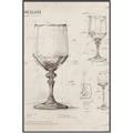 Picture of Sketch of a Wine Glass _GroupedProduct_Rectangle_Portrait_Canvas_Framed_