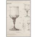 Picture of Sketch of a Wine Glass _GroupedProduct_Rectangle_Portrait_Canvas_Framed_