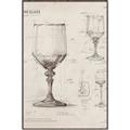 Picture of Sketch of a Wine Glass _GroupedProduct_Rectangle_Portrait_Canvas_Framed_