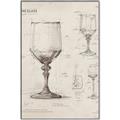 Picture of Sketch of a Wine Glass _GroupedProduct_Rectangle_Portrait_Canvas_Framed_