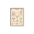 Picture of The Anatomy of a Wine Glass _GroupedProduct_Rectangle_Portrait_Canvas_Framed_