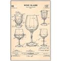 Picture of The Anatomy of a Wine Glass _GroupedProduct_Rectangle_Portrait_Canvas_Framed_