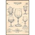 Picture of The Anatomy of a Wine Glass _GroupedProduct_Rectangle_Portrait_Canvas_Framed_