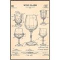 Picture of The Anatomy of a Wine Glass _GroupedProduct_Rectangle_Portrait_Canvas_Framed_
