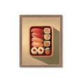 Picture of Bento Box _GroupedProduct_Rectangle_Portrait_Framed_Matted_
