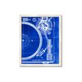 Picture of Blue Print Vinyl I _GroupedProduct_Rectangle_Portrait_Photography _GroupedProduct_Rectangle_Portrait_Framed_Matted_