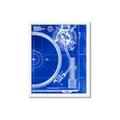 Picture of Blue Print Vinyl I _GroupedProduct_Rectangle_Portrait_Photography _GroupedProduct_Rectangle_Portrait_Framed_Matted_