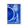 Picture of Blue Print Vinyl I _GroupedProduct_Rectangle_Portrait_Photography _GroupedProduct_Rectangle_Portrait_Framed_Matted_