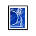 Picture of Blue Print Vinyl I _GroupedProduct_Rectangle_Portrait_Photography _GroupedProduct_Rectangle_Portrait_Framed_Matted_