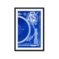 Picture of Blue Print Vinyl I _GroupedProduct_Rectangle_Portrait_Photography _GroupedProduct_Rectangle_Portrait_Framed_Matted_