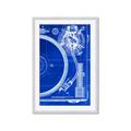 Picture of Blue Print Vinyl I _GroupedProduct_Rectangle_Portrait_Photography _GroupedProduct_Rectangle_Portrait_Framed_Matted_