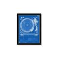 Picture of Blue Print Vinyl II _GroupedProduct_Rectangle_Portrait_Photography _GroupedProduct_Rectangle_Portrait_Framed_Matted_