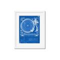 Picture of Blue Print Vinyl II _GroupedProduct_Rectangle_Portrait_Photography _GroupedProduct_Rectangle_Portrait_Framed_Matted_