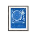 Picture of Blue Print Vinyl II _GroupedProduct_Rectangle_Portrait_Photography _GroupedProduct_Rectangle_Portrait_Framed_Matted_