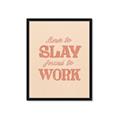Picture of Born to Slay, Forced to Work _GroupedProduct_Rectangle_Portrait_Framed_Matted_