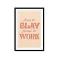 Picture of Born to Slay, Forced to Work _GroupedProduct_Rectangle_Portrait_Framed_Matted_