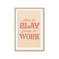Picture of Born to Slay, Forced to Work _GroupedProduct_Rectangle_Portrait_Framed_Matted_