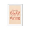 Picture of Born to Slay, Forced to Work _GroupedProduct_Rectangle_Portrait_Framed_Matted_