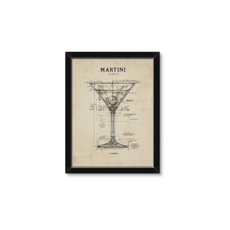 Picture of The Anatomy of a Martini _GroupedProduct_Rectangle_Portrait_Framed_Matted_