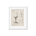 Picture of Sketch of a Wine Glass _GroupedProduct_Rectangle_Portrait_Framed_Matted_