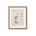 Picture of Sketch of a Wine Glass _GroupedProduct_Rectangle_Portrait_Framed_Matted_