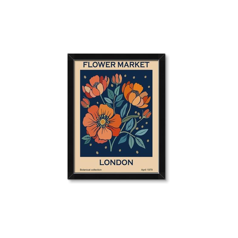 Picture of Flower Market: London _GroupedProduct_Rectangle_Portrait_Framed_Matted_