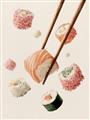Picture of Sushi Situation _GroupedProduct_Rectangle_Portrait_Unframed_Print_Only_
