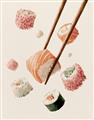 Picture of Sushi Situation _GroupedProduct_Rectangle_Portrait_Unframed_Print_Only_