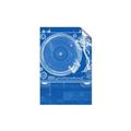 Picture of Blue Print Vinyl II _GroupedProduct_Rectangle_Portrait_Photography _GroupedProduct_Rectangle_Portrait_Unframed_Print_Only_