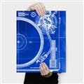 Picture of Blue Print Vinyl I _GroupedProduct_Rectangle_Portrait_Photography _GroupedProduct_Rectangle_Portrait_Canvas_