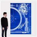 Picture of Blue Print Vinyl I _GroupedProduct_Rectangle_Portrait_Photography _GroupedProduct_Rectangle_Portrait_Canvas_
